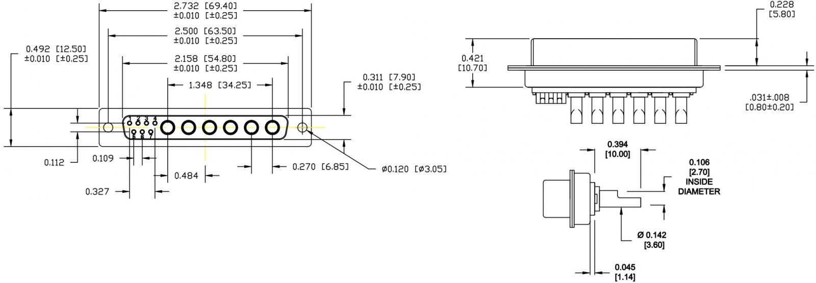 מחבר קונקטור NORCOMP 680S13W6203L201